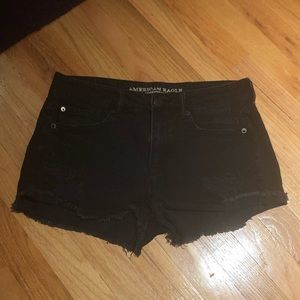 black American Eagle jean shorts